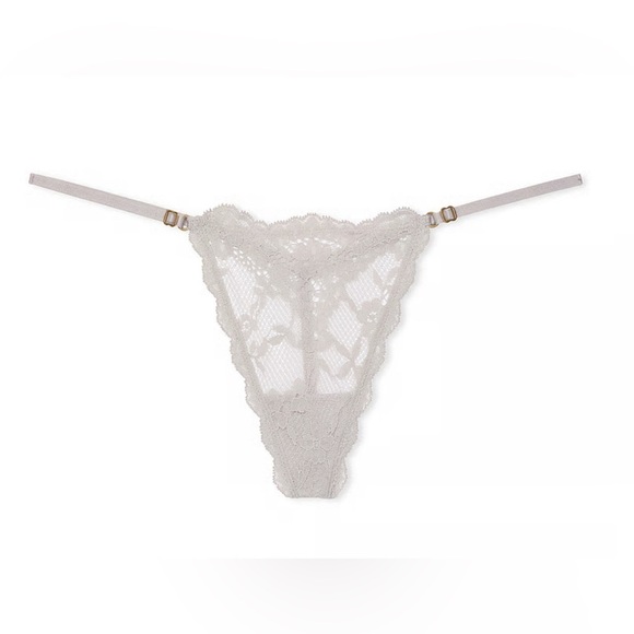Victoria's Secret Dream Angels Lace Adjustable V-String Panty Grey - Picture 1 of 8
